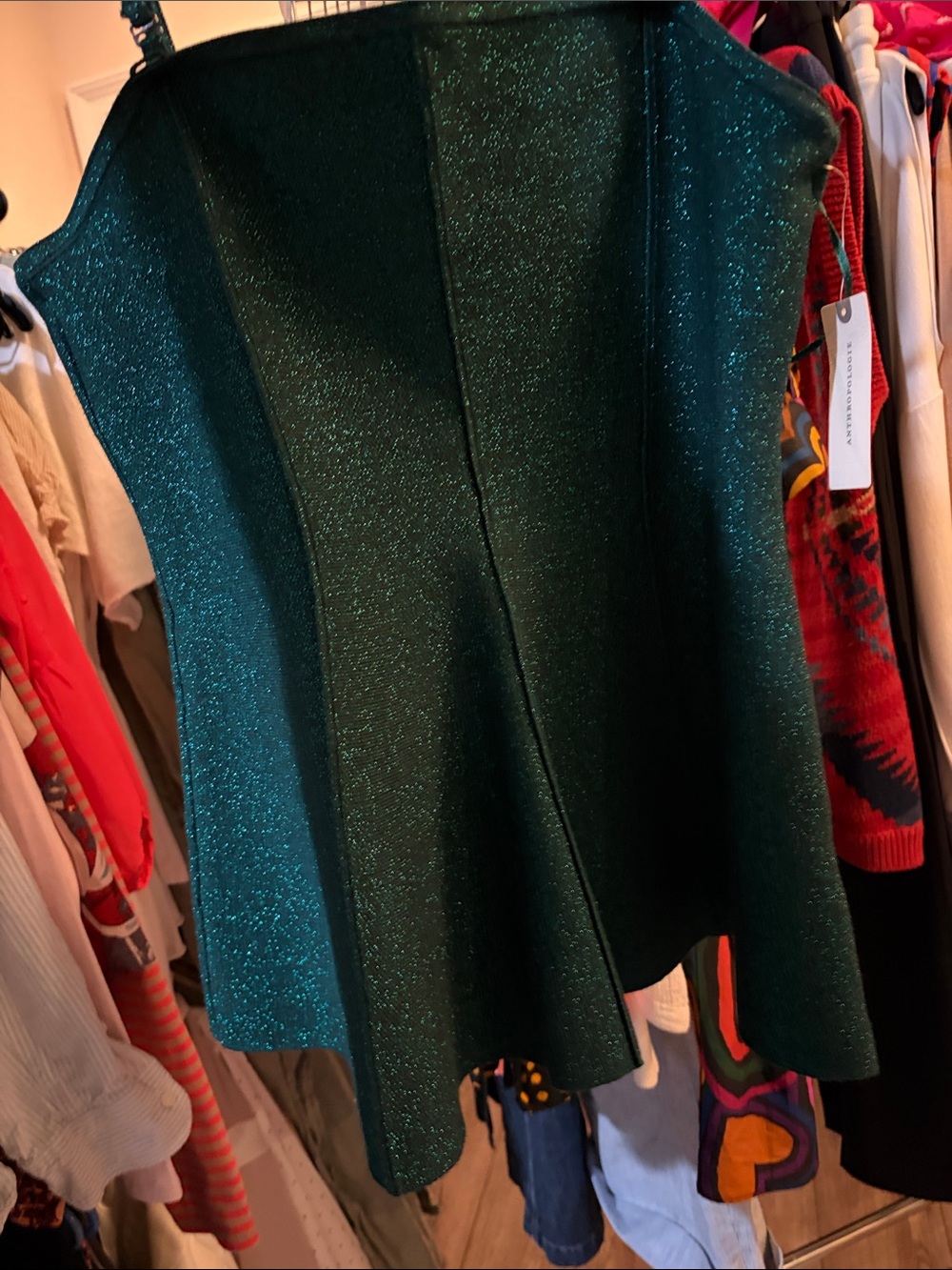 Sparkling Emerald Green Fit-and-Flare tank